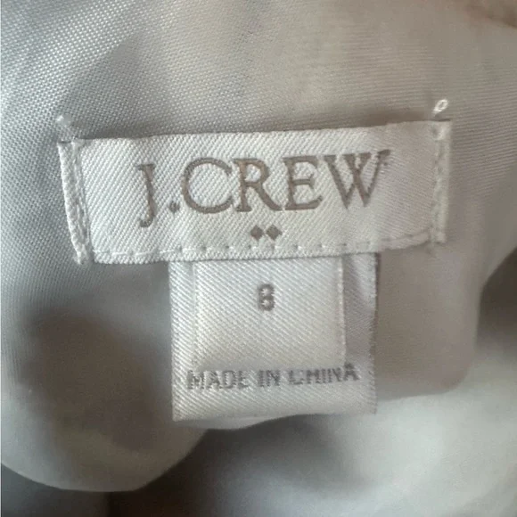 J.Crew Navy Gold Metallic Stripe Fit and Flare Party Dress Size 8 - Picture 4 of 6